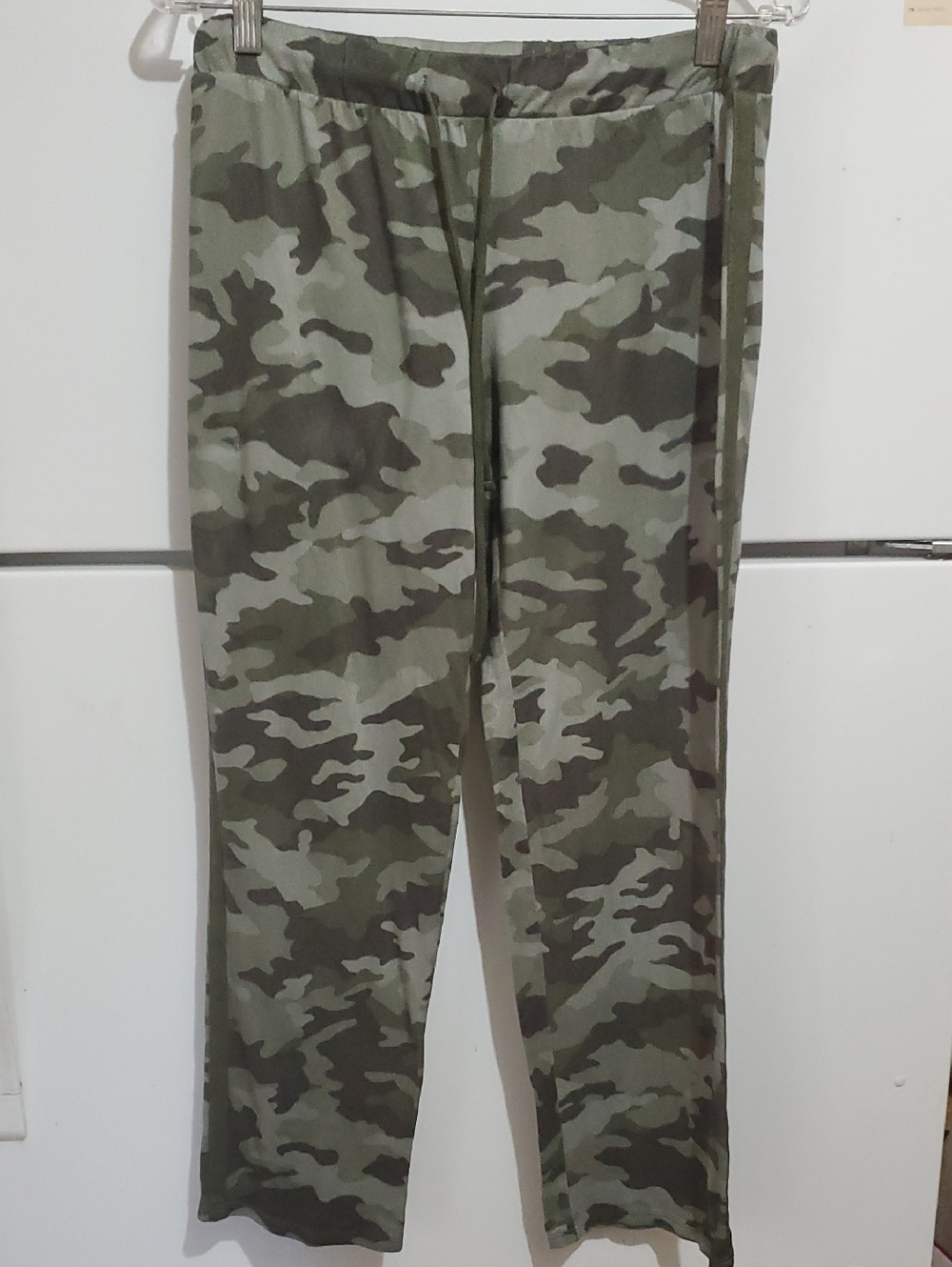 Lucky Brand Women Olive Drawstring Camo Joggers Pijama Size M/M